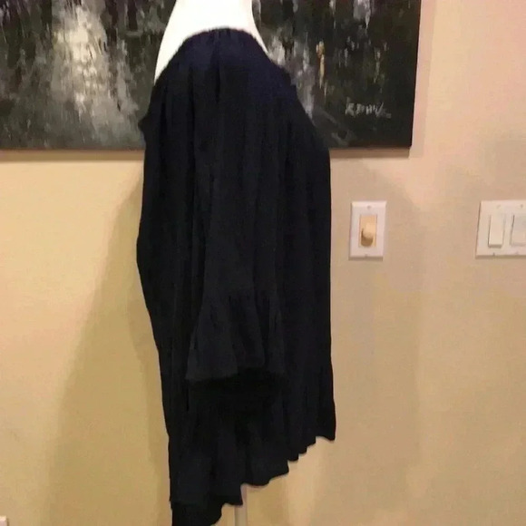 NWT Beach lunch lounge Collection Ruffled Bell Sleeves On/Off Shoulder Top-XL - Picture 5 of 9